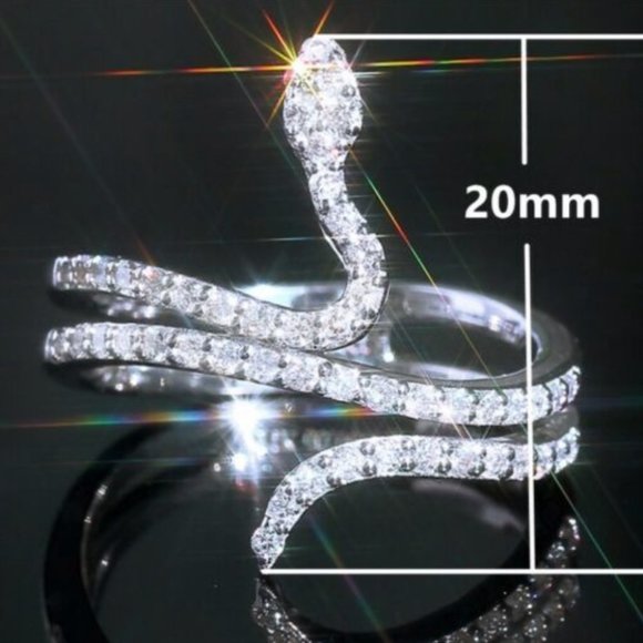 New 925 Sterling Silver White Sapphire Ring - Picture 5 of 5